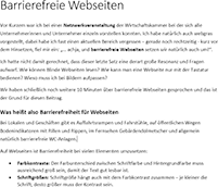 Barrierefreie Webseiten Textstruktur
