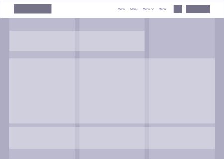 Screenshot eines Designrasters mit Navigation