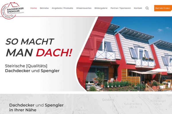 Screenshot der Startseite dachdecker-spengler.com