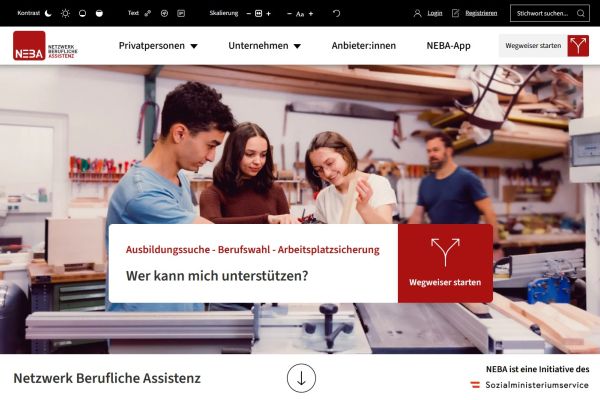 Screenshot neba.at