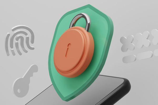 Passkey - Grafik eines Sicherheitsschlosses mit Fingerabdruck