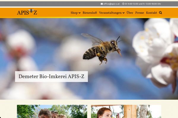 APIS-Z Webseite Screenshot