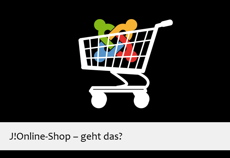 Joomla Online-Shop Symbol mit Titel