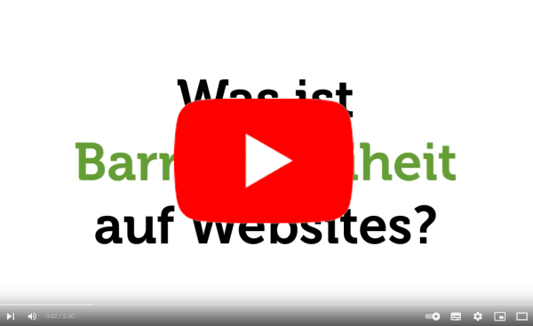Screenshot Erklärvideo Barrierefreiheit auf Websites